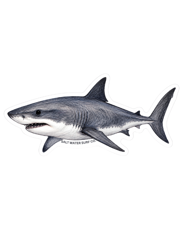 Salt Water Surf Co Vinyl Sticker Shark