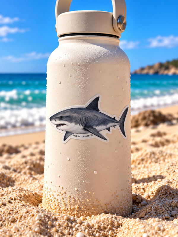 Salt Water Surf Co Vinyl Sticker Shark