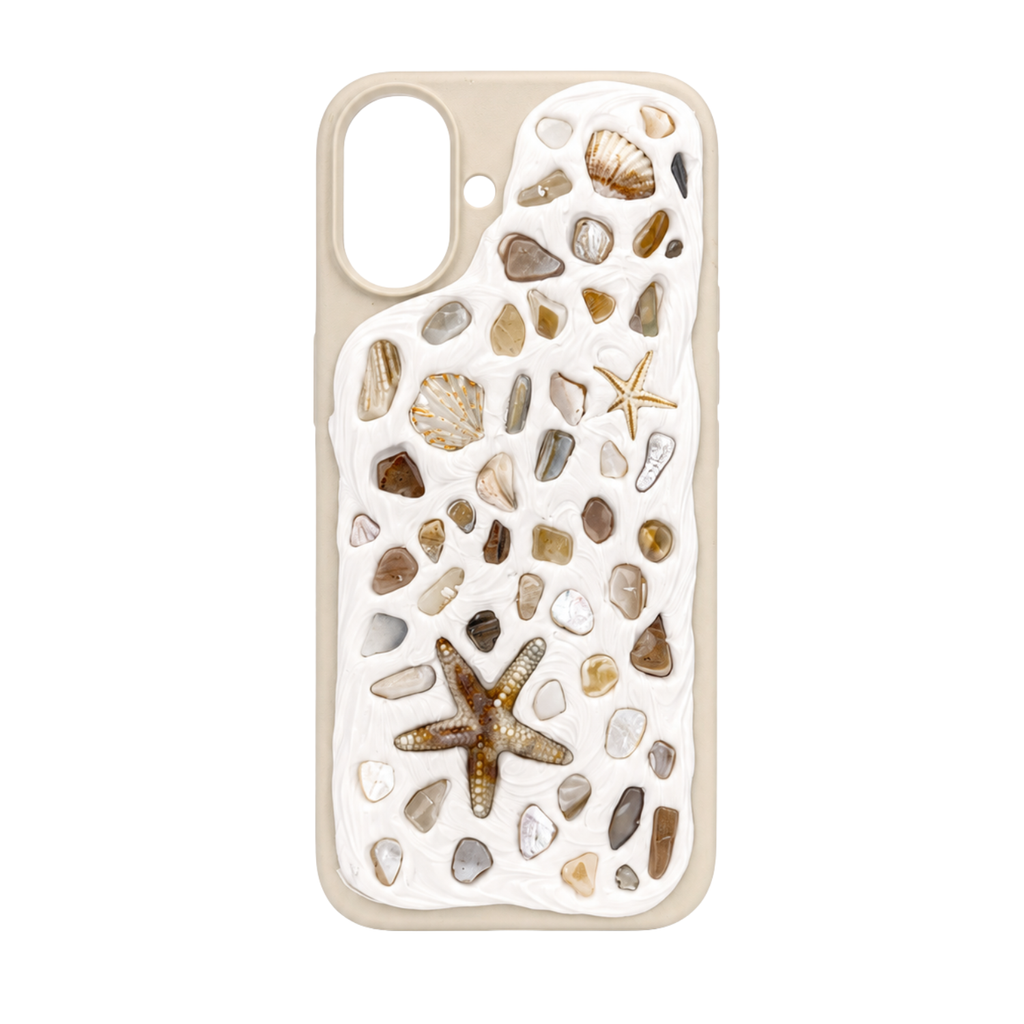 Coastal Handmade Shell iPhone 16 Plus Phone Case