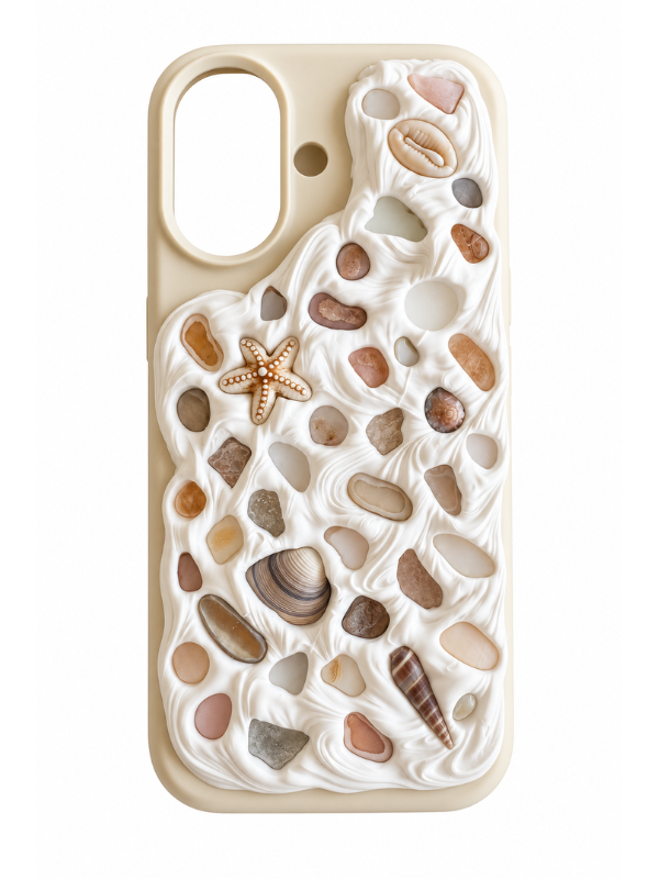 Coastal Handmade Shell iPhone 16 Phone Case