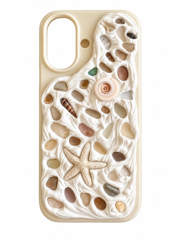 Coastal Handmade Shell iPhone 16 Phone Case