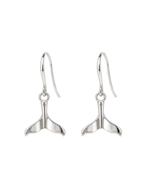 Whale Tail Drop Earrings