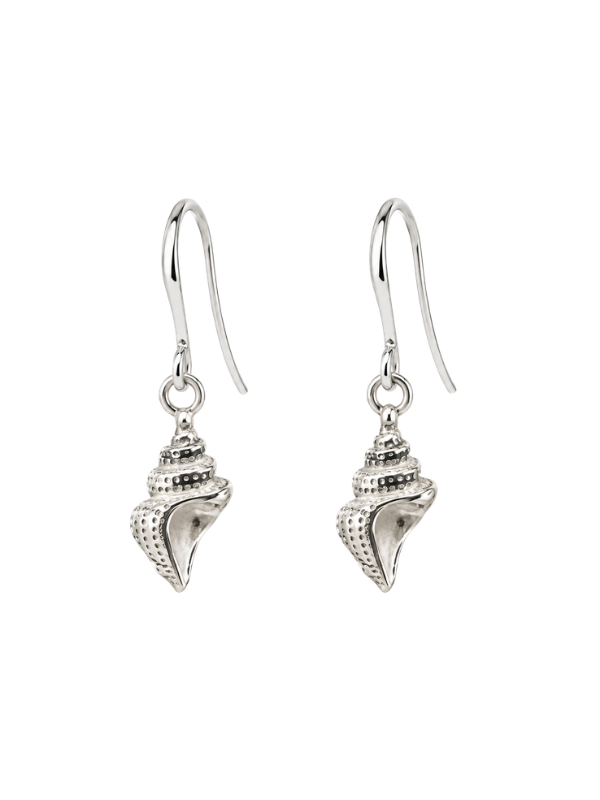 Spiral Conch Shell Drop Earrings