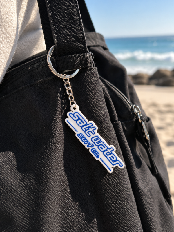 Salt Water Surf Co Retro Rubber Keychain