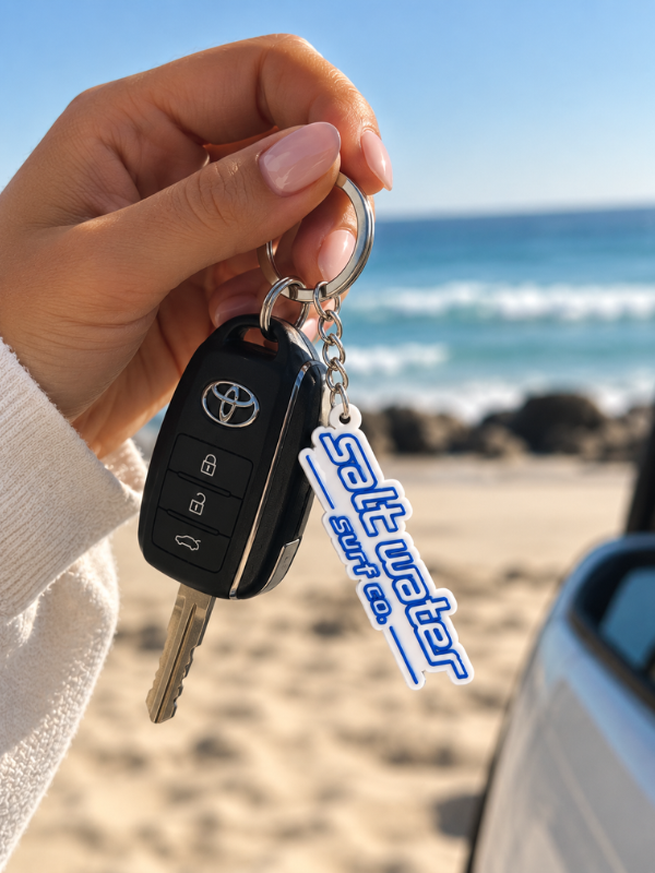 Salt Water Surf Co Retro Rubber Keychain