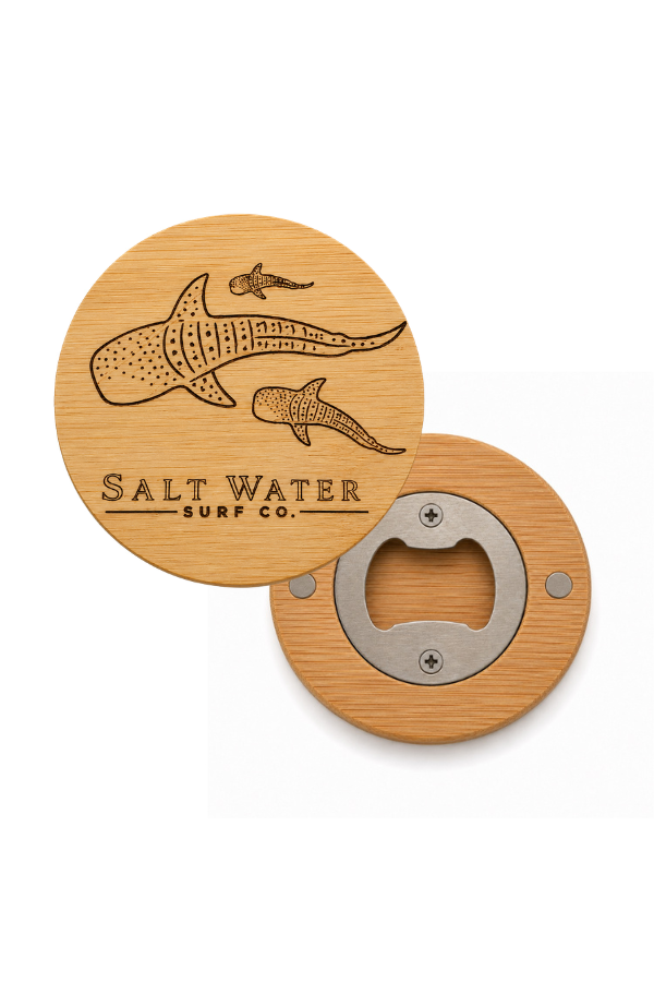 Whale Shark Engraved Magnetic Wooden Bottle Opener