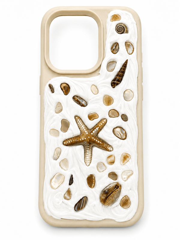 COASTAL HANDMADE SHELL IPHONE 15 PRO PHONE CASE