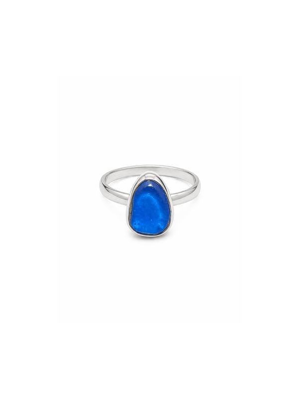 HANDMADE SEAGLASS SIGNET RING