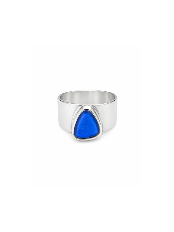HANDMADE SEAGLASS SIGNET RING
