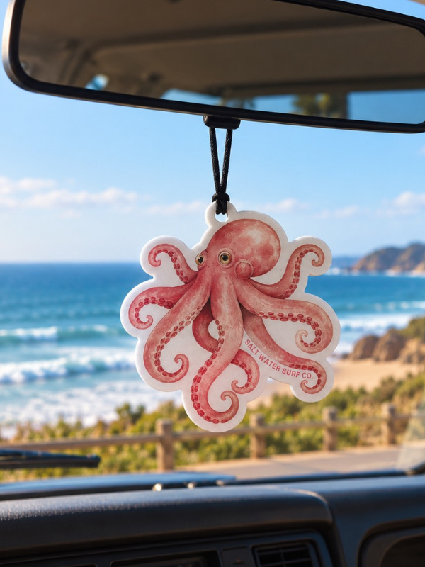 Salt Water Surf Co Car Freshener Octopus
