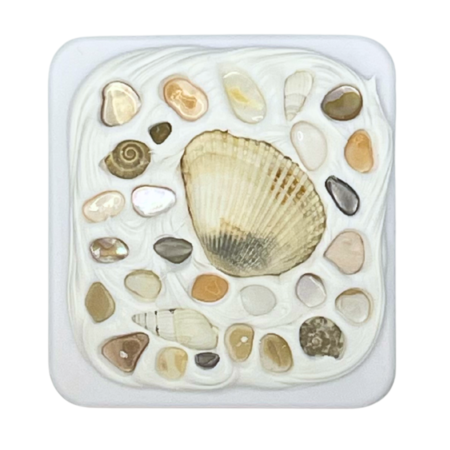 COASTAL HANDMADE SHELL COMPACT MIRROR
