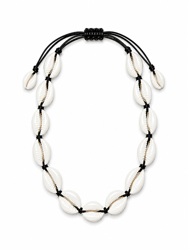COWRIE SHELL NECKLACE BEEDED