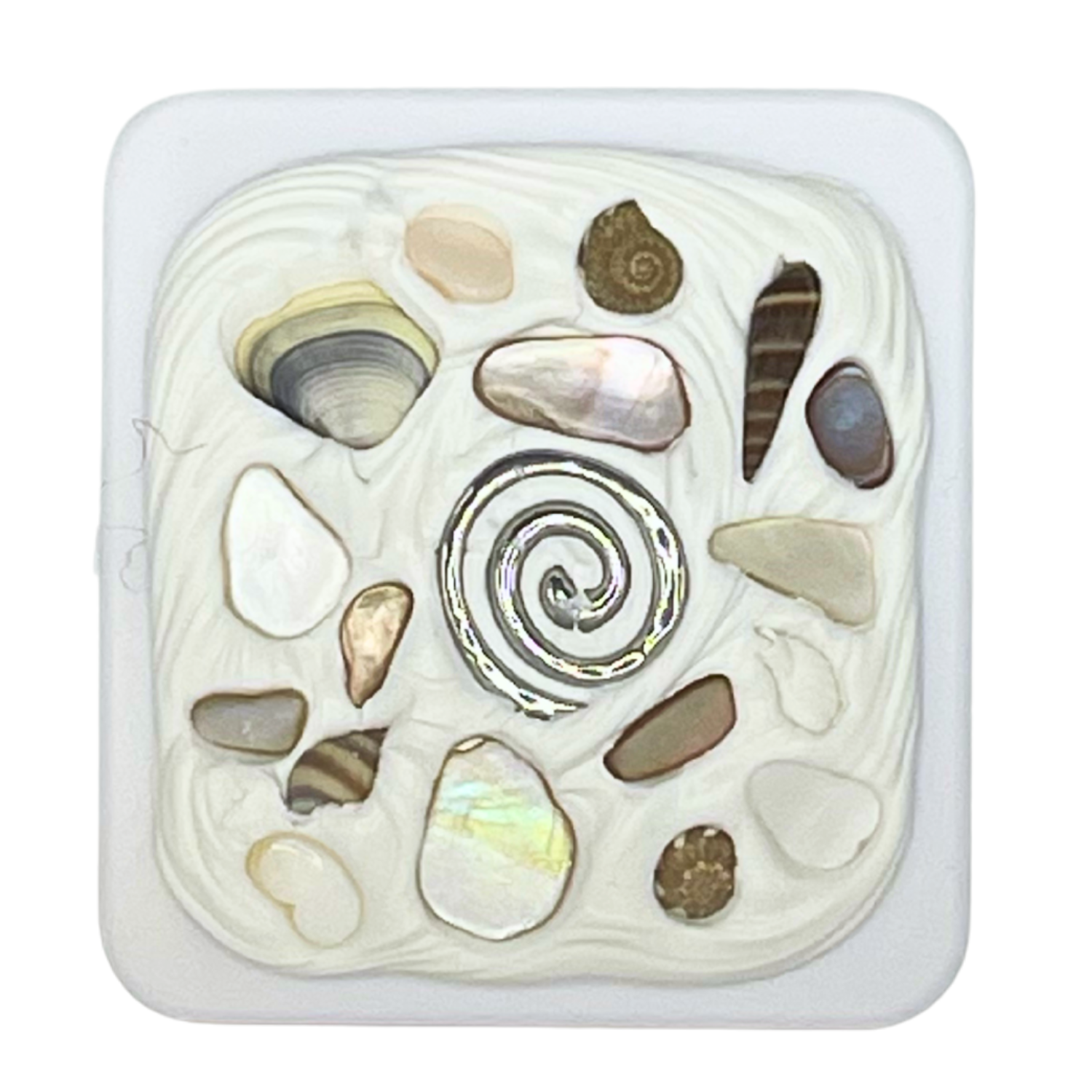 COASTAL HANDMADE SHELL COMPACT MIRROR
