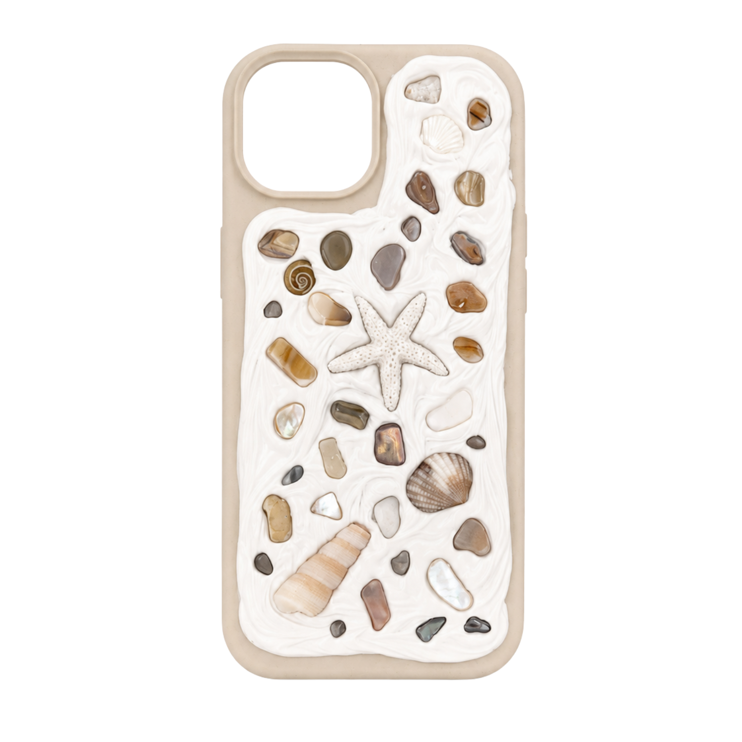 COASTAL HANDMADE SHELL IPHONE 15 PLUS PHONE CASE