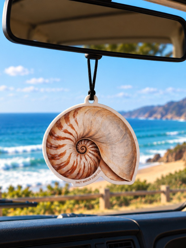 Salt Water Surf Co Car Freshener Nautilus