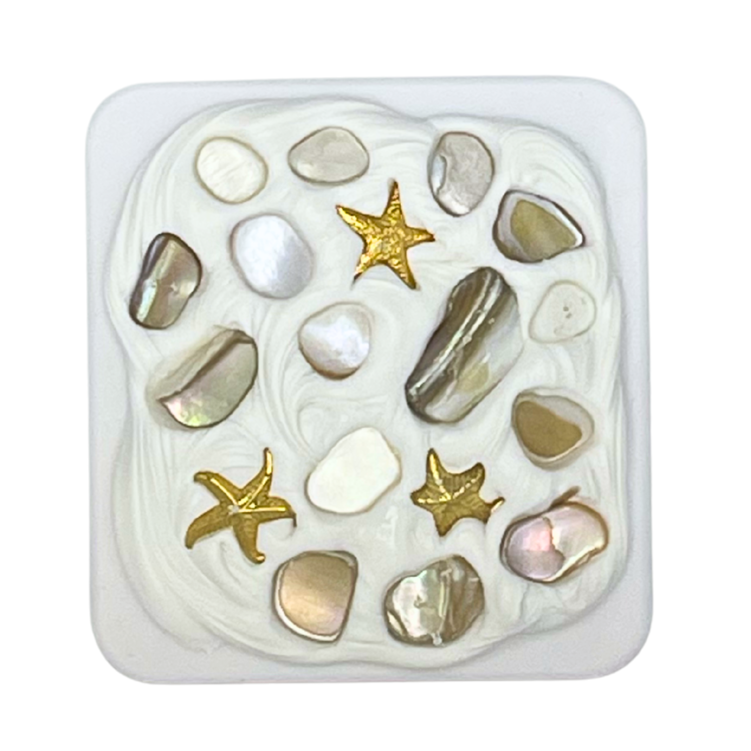 COASTAL HANDMADE SHELL COMPACT MIRROR
