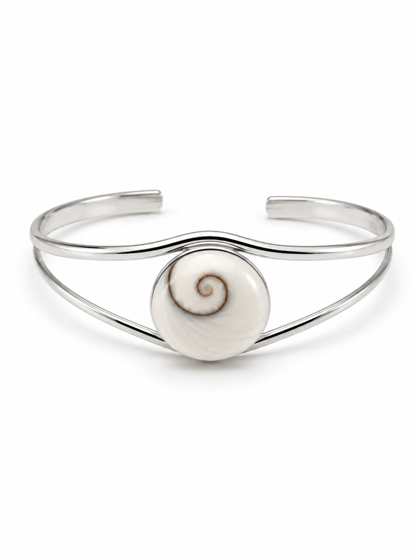 SHARK EYE SHELL CUFF BRACELET