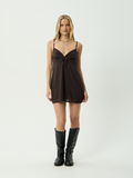 Afends Lani women's mesh mini dress with a fitted silhouette and lightweight sheer mesh fabric.