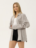Afends Lennox oversized long sleeve shirt in a relaxed unisex fit for everyday casual wear.