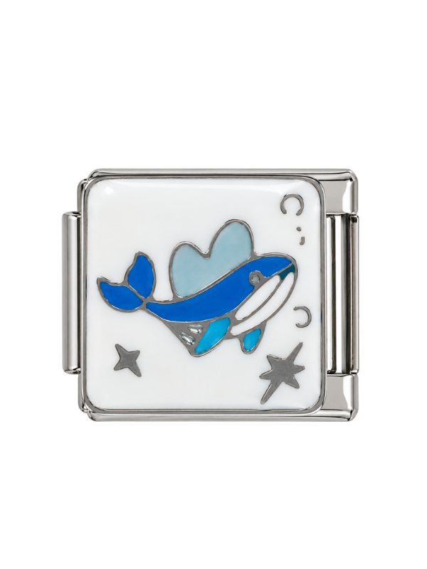 Blue Whale Italian Bracelet Charm