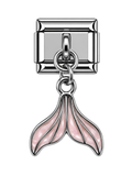 Blush Tide Whale Tail Italian bracelet Charm
