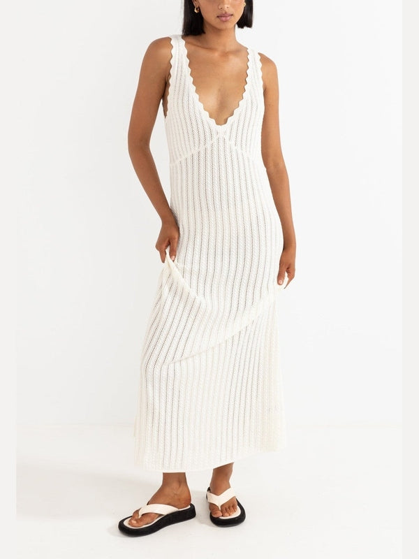 RHYTHM SCALLOP KNIT MAXI DRESS