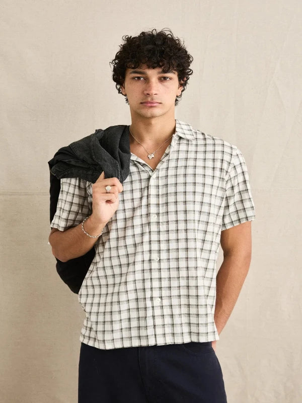 RHYTHM KOA CHECK LOOSE FIT SS SHIRT