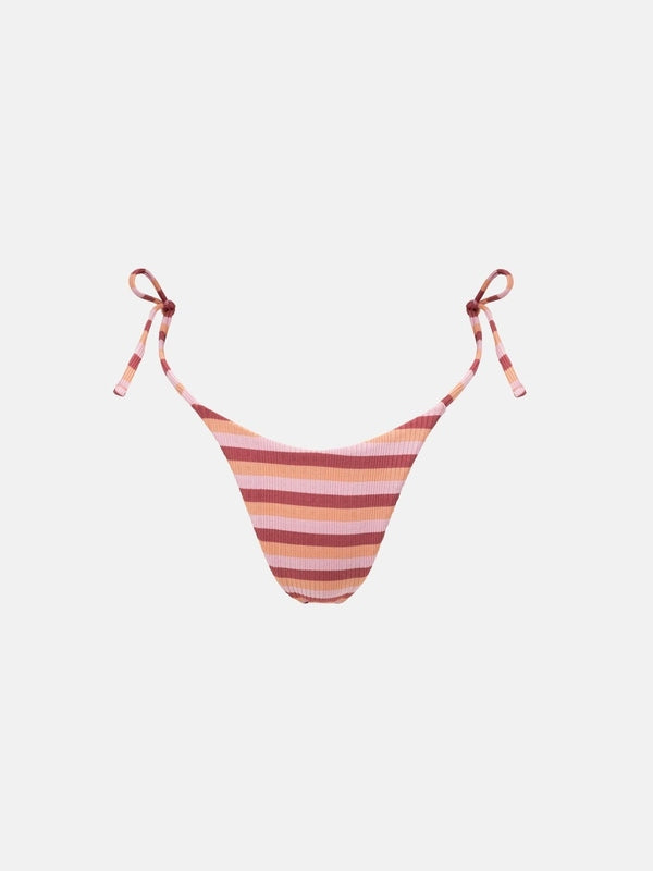 RHYTHM IBIZA STRIPE RIB TIE SIDE HI CUT PANT