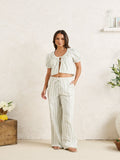 RHYTHM MALLORCA STRIPE BILLOW SLEEVE TOP