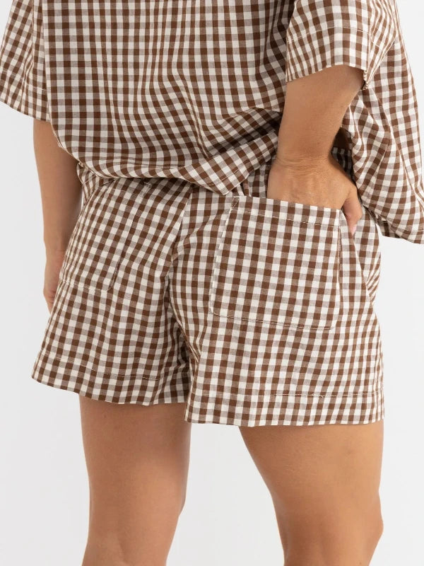RHYTHM BIRDIE GINGHAM SHORT