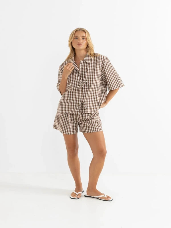 RHYTHM BIRDIE GINGHAM SHORT