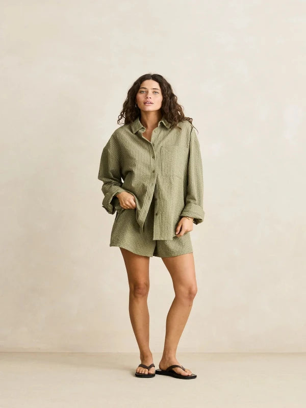 RHYTHM OVERSWIM STRIPE SHIRT