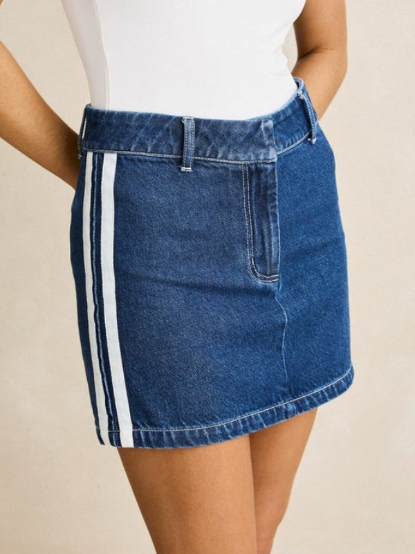 RHYTHM CONTRAST DENIM SKIRT