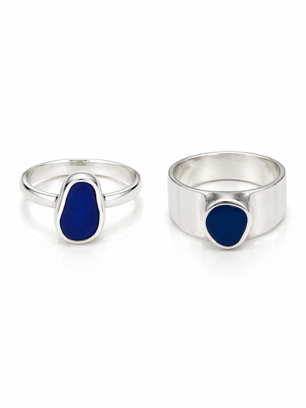 HANDMADE SEAGLASS SIGNET RING