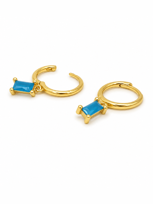 CAPRI BLUE BAR EARRINGS