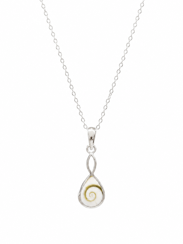 SHIVA TEARDROP SILVER NECKLACE
