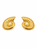OCEAN MUSE SPIRAL STUD EARRING