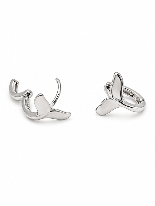 MARINER DOLPHIN TAIL HOOP EARRINGS