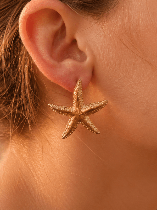 LUXE SEA STAR STUD EARRINGS