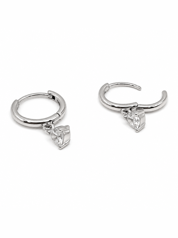 COASTLINE CLEAR HOOP EARRINGS