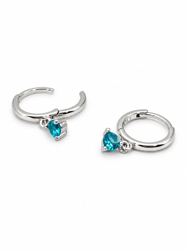 COASTLINE BLUE HOOP EARRINGS