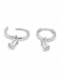 CLEAR CURRENT HOOP EARRINGS