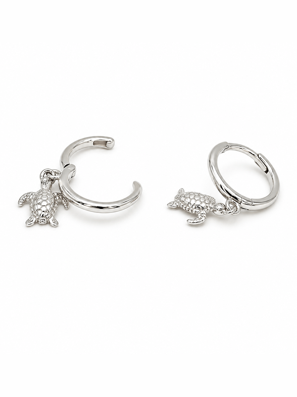 LOW TIDE TURTLE HOOP EARRINGS