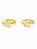 IVORY TURTLE HOOP EARRINGS