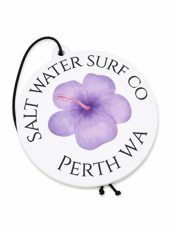 SALT WATER SURF CO – CAR FRESHENER PURPLE FRANGIPANI