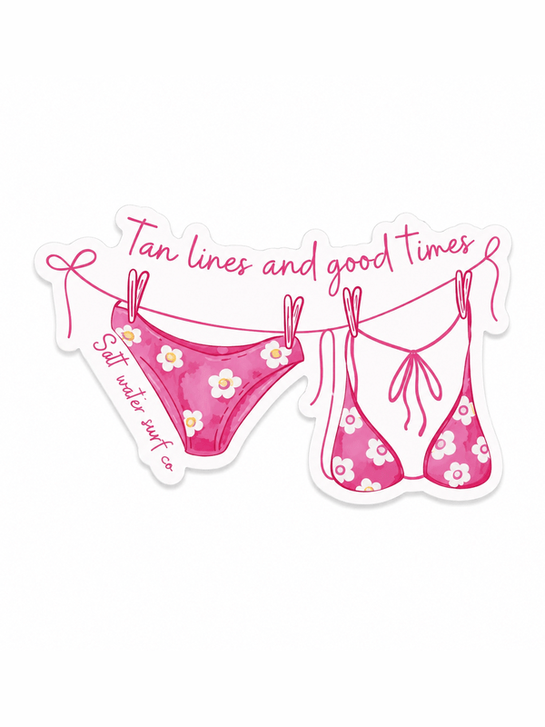 SALT WATER SURF CO – VINYL STICKERS TAN LINE AND GOOD TIMES