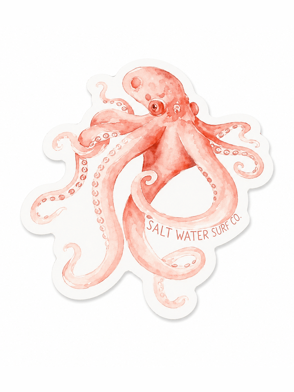 SALT WATER SURF CO – VINYL STICKERS OCTOPUS