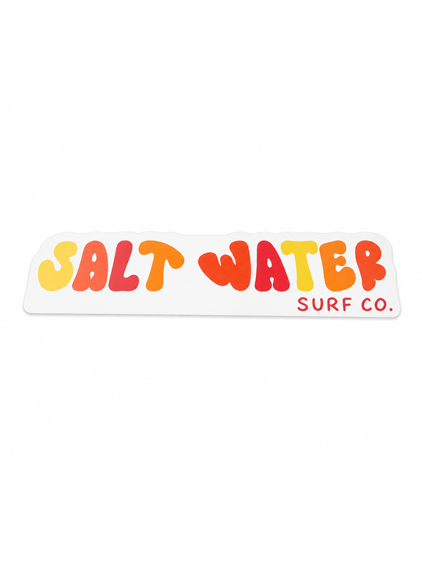 SALT WATER SURF CO – VINYL STICKERS LOGO (ORANGE)