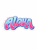 SALT WATER SURF CO – VINYL STICKERS ALOHA (PINK)