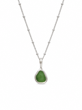 HANDMADE SEAGLASS BALL FINE CHAIN NECKLACE